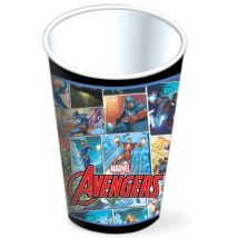 vasos de los avengers superheroes de carton para fiestas infantiles