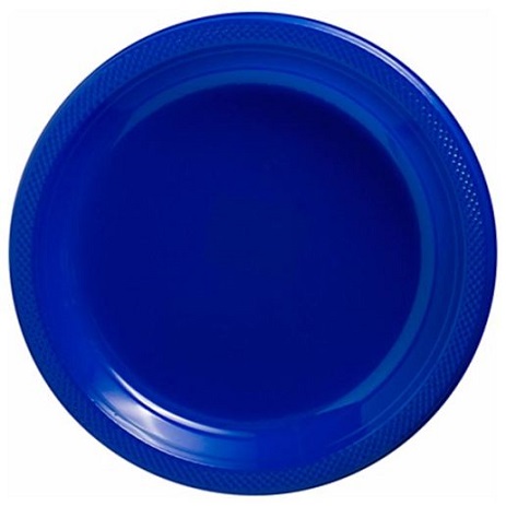 platos azules desechables para fiestas grande de plastico