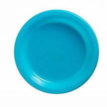 platos azul caribe desechable para fiestas de color