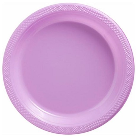 platos lilas desechables para fiestas
