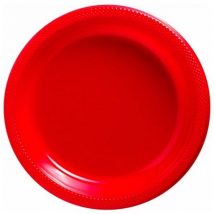 platos rojos desechables grandes