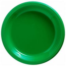 platos verdes desechables