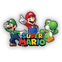 adorno movil de Mario Bros figura decorativa de carton con los personajes de mario, luigi y yoshi