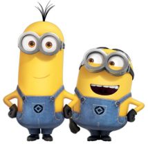 adorno movil de los minions figura decorativa de carton con los personajes de Tim y Dave