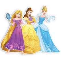 adorno movil de carton de princesas disney para decorar la fiesta tematica