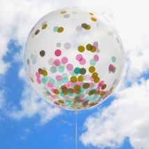 globo grande con confeti inflado de helio, de latex semitrasparente de 36 pulgadas