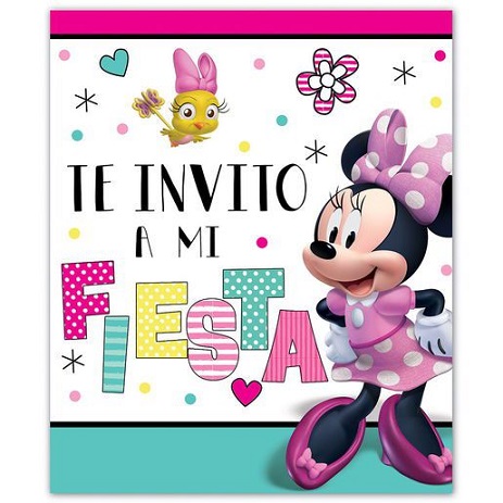 invitaciones de carton mimi, minnie mouse