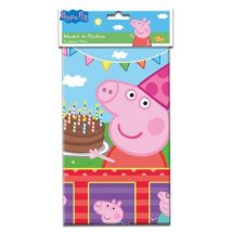 mantel de peppa pig de plastico para mesa rectangular para fiesta infantil