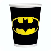 vasos de batman de carton para fiesta infantil