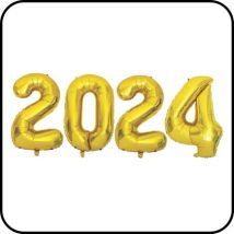 globos año nuevo dorados 2024