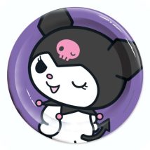 Platos de kuromi de carton de 7"para fiestas y cumpleaños infantiles para niñas.