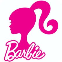 adono movil de barbie figura decorativa de carton para fiesta, tematica o cumpleaños