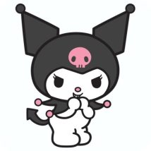 adorno movil de Kuromi figura decorativa de carton para fiestas o eventos