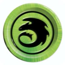 platos de como entrenar a tu dragon de carton para fiestas