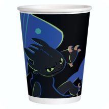 vasos de como entrenar a tu dragon de carton para fiestas