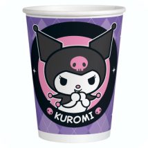 vasos de kuromi de carton para fiestas y cumpleaños