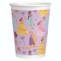 vasos de princesas de disney de carton para fiestas y cumpleaños infantiles