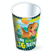 Vasos de Dinosaurios Baby de carton para fiestas y cumpleaños infantiles